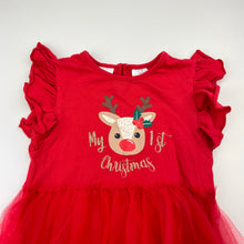 Load image into Gallery viewer, Girls Baby Berry, Christmas tutu romper, reindeer, EUC, size 1,  