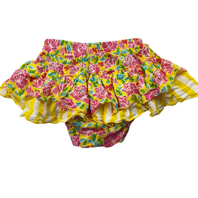 Girls hide & SEEK, colourful floral cotton bloomers / skirt, EUC, size 0,  