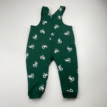 Load image into Gallery viewer, Boys Sprout, lightly quilted overalls, tractors, EUC, size 00,  