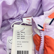 Load image into Gallery viewer, Girls Seed, hooded puffer jacket / coat, apples, NEW, size 00,  