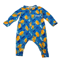 Load image into Gallery viewer, Unisex TRADIE baby, Frosty Fruits zip coverall / romper, GUC, size 000,  