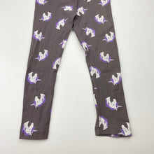 Load image into Gallery viewer, Girls KID, ribbed leggings, unicorns, EUC, size 2,  