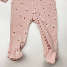 Load image into Gallery viewer, Girls floral, cotton zip coverall / romper, EUC, size 0,  
