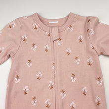 Load image into Gallery viewer, Girls floral, cotton zip coverall / romper, EUC, size 0,  