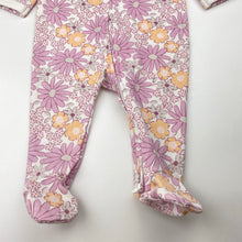 Load image into Gallery viewer, Girls floral, cotton zip coverall / romper, EUC, size 0,  