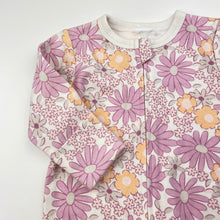 Load image into Gallery viewer, Girls floral, cotton zip coverall / romper, EUC, size 0,  