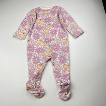 Load image into Gallery viewer, Girls floral, cotton zip coverall / romper, EUC, size 0,  