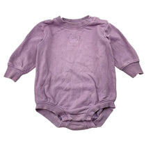 Load image into Gallery viewer, Girls Baby Berry, purple sweater romper, butterfly, FUC, size 0,  