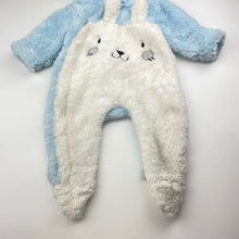 Load image into Gallery viewer, Unisex Dymples, soft fleece zip coverall / romper, EUC, size 0000,  