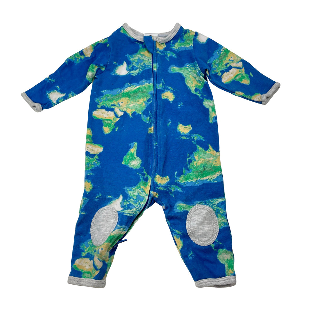 Unisex Dymples, stretchy zip romper (wash fade), FUC, size 000,  