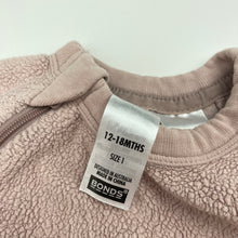 Load image into Gallery viewer, Girls BONDS, fleece zip coverall / romper, GUC, size 1,  