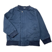 Load image into Gallery viewer, Boys navy , cotton jacket, no labels, armpit-armpit: 34cm, shoulder-cuff: 35cm, GUC, size 4-5,  