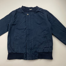 Load image into Gallery viewer, Boys navy , cotton jacket, no labels, armpit-armpit: 34cm, shoulder-cuff: 35cm, GUC, size 4-5,  