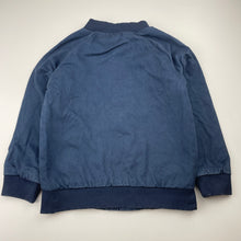 Load image into Gallery viewer, Boys navy , cotton jacket, no labels, armpit-armpit: 34cm, shoulder-cuff: 35cm, GUC, size 4-5,  