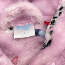 Load image into Gallery viewer, Girls BLUEY, soft fleece dressing gown / bath robe, EUC, size 4,  