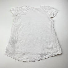 Load image into Gallery viewer, Girls Zara, white cotton tee / top, FUC, size 5,  