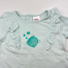 Load image into Gallery viewer, Girls Sprout, stretchy tee / top, fish, FUC, size 2,  