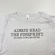 Load image into Gallery viewer, Girls AS Colour, cotton tee / top, big sister, EUC, size 1,  