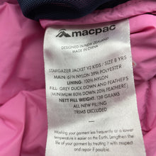 Load image into Gallery viewer, Unisex Macpac, duck down / feather filled puffer jacket / coat, FUC, size 8,  