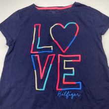 Load image into Gallery viewer, Girls TOMMY HILFIGER, navy cotton tee / top, GUC, size 12-14,  