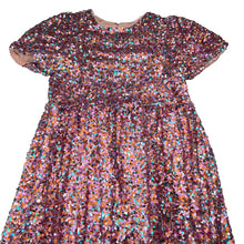 Load image into Gallery viewer, Girls Zara, cotton lined sequin party dress, EUC, size 13-14, L: 76cm
