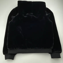 Load image into Gallery viewer, Girls DECJUBA KIDS, lined black velour hooded jacket, EUC, size 14,  