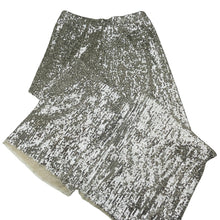 Load image into Gallery viewer, Girls Zara, cotton-lined silver sequin pants, elasticated, inside leg: 55cm, GUC, size 13-14,  