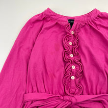 Load image into Gallery viewer, Girls RALPH LAUREN, cotton blend long sleeve dress *marks front &amp; back*, FUC, size 5, L: 55cm