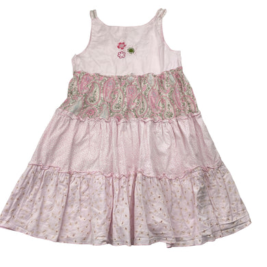 Girls lightweight, cotton summer dress, no labels, armpit-armpit: 31cm, FUC, size 5-6, L: 63cm