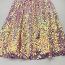Load image into Gallery viewer, Girls Zara, cotton-lined irridescent sequin party dress, GUC, size 13-14, L: 80cm