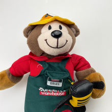 Load image into Gallery viewer, Toys Bunnings Warehouse, Brian Bear collectable tradie teddy, L: 30cm, EUC, size ,  