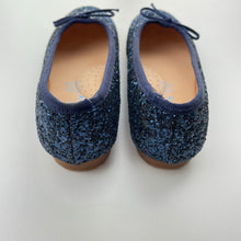 Load image into Gallery viewer, Shoes Angelitos, navy glitter leather shoes, made in Spain, EU 31, EUC, size 13,  