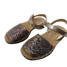 Load image into Gallery viewer, Shoes Angelitos, glitter leather sandals, made in Spain, EU 31, FUC, size 13,  