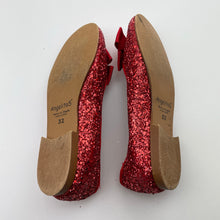 Load image into Gallery viewer, Shoes Angelitos, red glitter leather shoes, made in Spain, EU 32, FUC, size 13-1,  