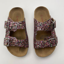 Load image into Gallery viewer, Shoes Seed, multi-coloured glitter slides / sandals, EU 30, GUC, size 12,  