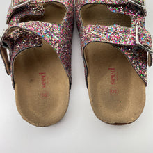 Load image into Gallery viewer, Shoes Seed, multi-coloured glitter slides / sandals, EU 30, GUC, size 12,  