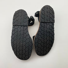 Load image into Gallery viewer, Shoes ViLa Australia, black glitter leather sandals, hand made in Spain, EU 33, NEVER WORN, EUC, size 1.5,  
