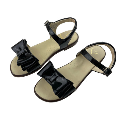 Shoes Panache Kids, black patent leather sandals, made in Spain, EU 33, GUC, size 1.5,  