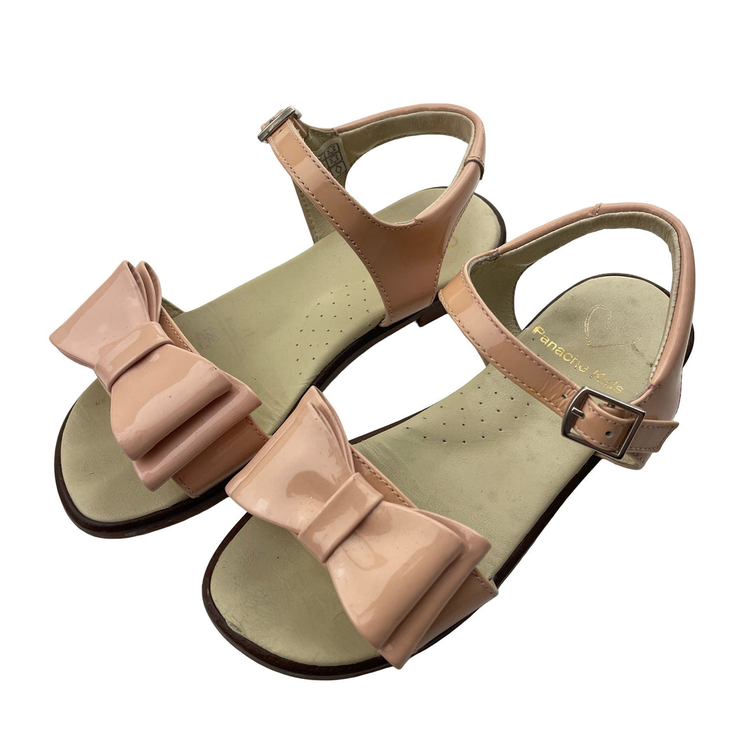 Shoes Panache Kids, pink patent leather sandals, made in Spain, EU 29, GUC, size 11.5,  