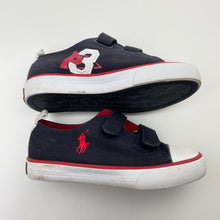 Load image into Gallery viewer, Shoes POLO RALPH LAUREN, navy canvas rip tab sneakers, EU 30, GUC, size 12,  