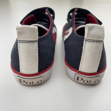 Load image into Gallery viewer, Shoes POLO RALPH LAUREN, navy canvas rip tab sneakers, EU 30, GUC, size 12,  