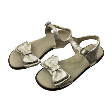 Shoes Panache Kids, gold leather sandals, made in Spain, EU 29, GUC, size 11.5,  