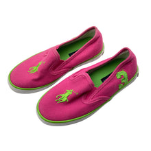 Load image into Gallery viewer, Shoes RALPH LAUREN, pink &amp; green canvas sneakers, EU 27.5, GUC, size 10.5,  