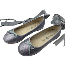 Load image into Gallery viewer, Shoes Angels Face, purple glitter ballet pump shoes, EU 35, NEW, size 2.5,  
