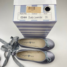 Load image into Gallery viewer, Shoes Angels Face, purple glitter ballet pump shoes, EU 35, NEW, size 2.5,  