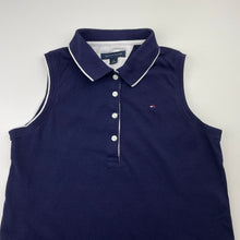 Load image into Gallery viewer, Girls TOMMY HILFIGER, navy sleeveless polo dress, GUC, size 12, L: 72cm