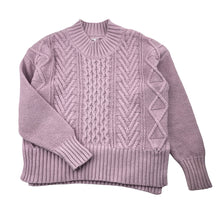 Load image into Gallery viewer, Girls purple, cotton knit sweater / jumper, no labels, armpit-armpit: 37cm, armpit-cuff: 33cm, FUC, size 7-8,  