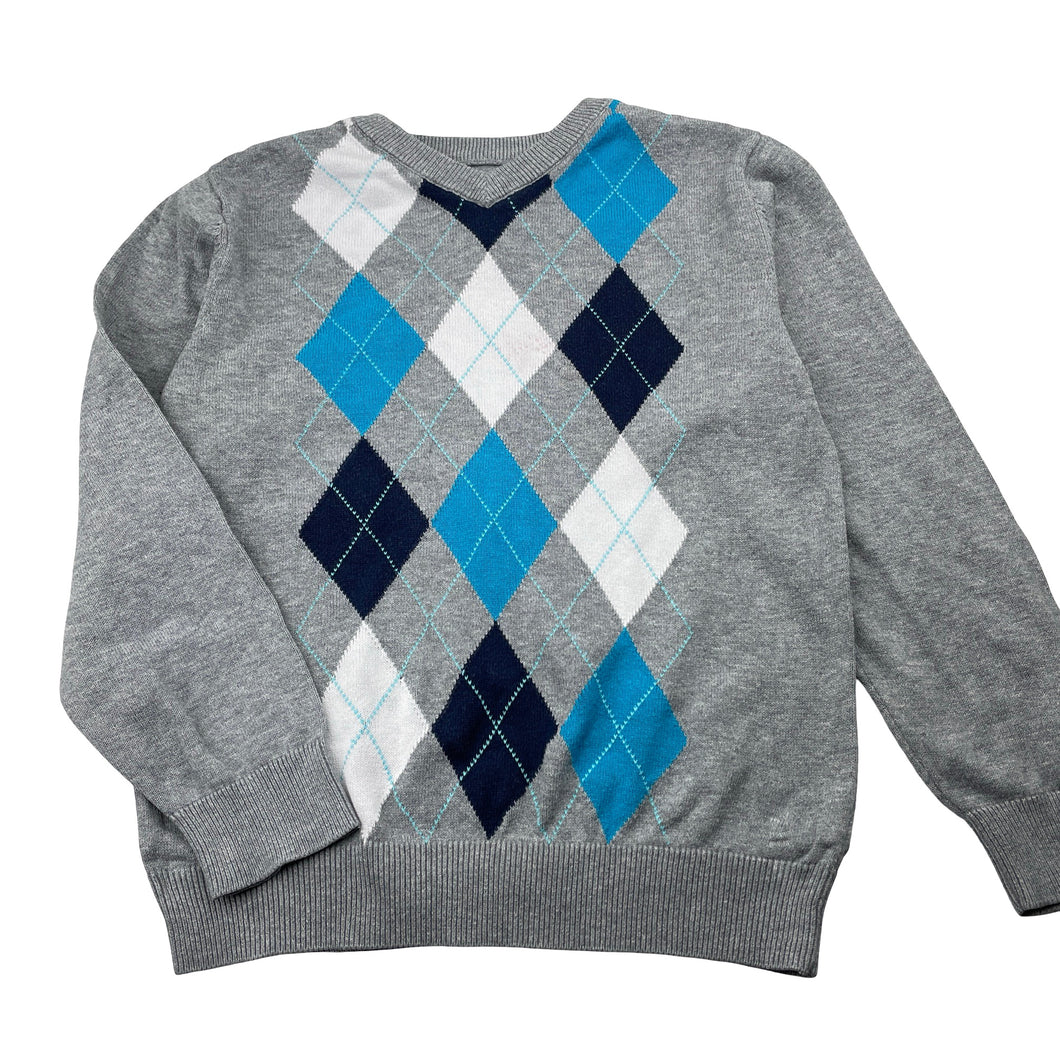 Boys The PLACE, cotton knit sweater / jumper (pink marks on chest), FUC, size 5-6,  