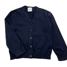 Load image into Gallery viewer, Girls Brilliant Basics, navy cotton school cardigan (wash fade), FUC, size 6,  