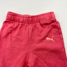 Load image into Gallery viewer, Girls PUMA, pink cotton pants / bottoms, elasticated, GUC, size 00,  